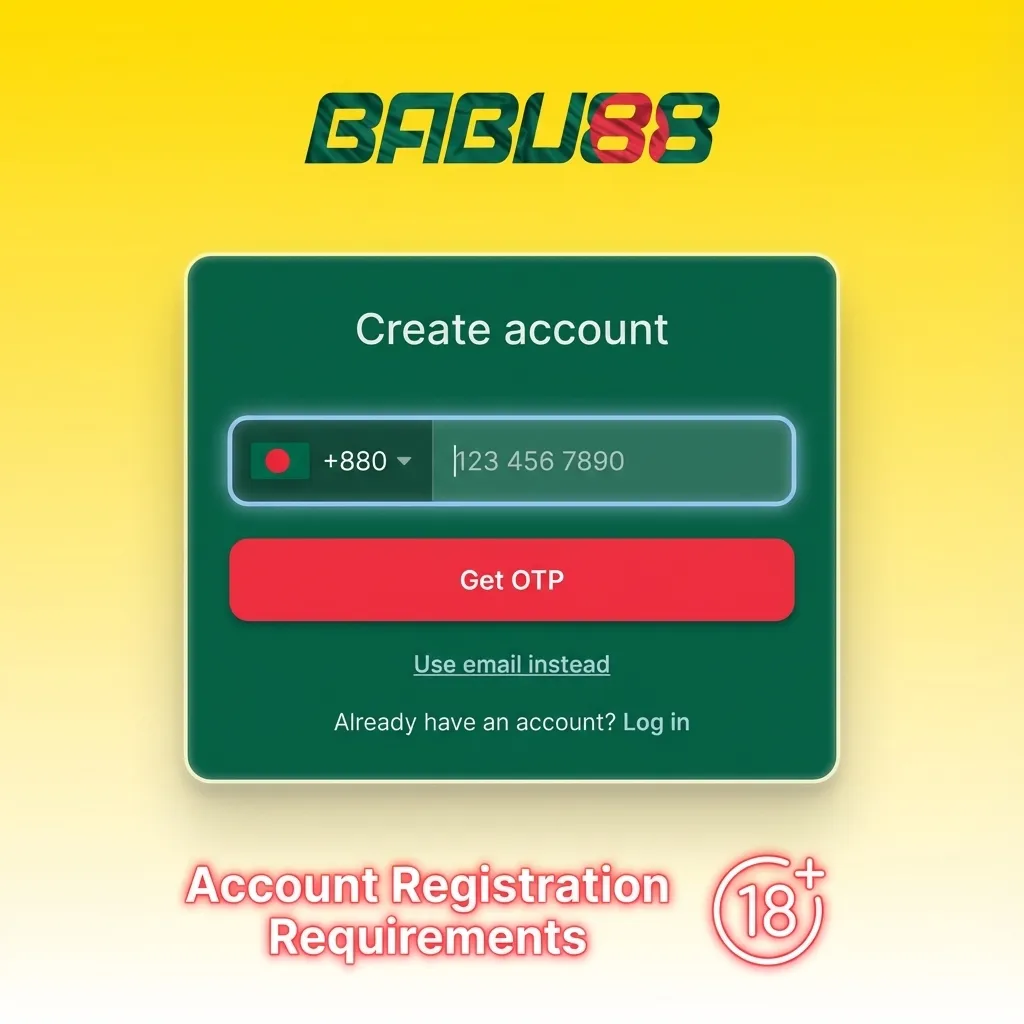 Account registration requirements: age 18+, legal compliance, accurate info, single account policy, and ID verification.