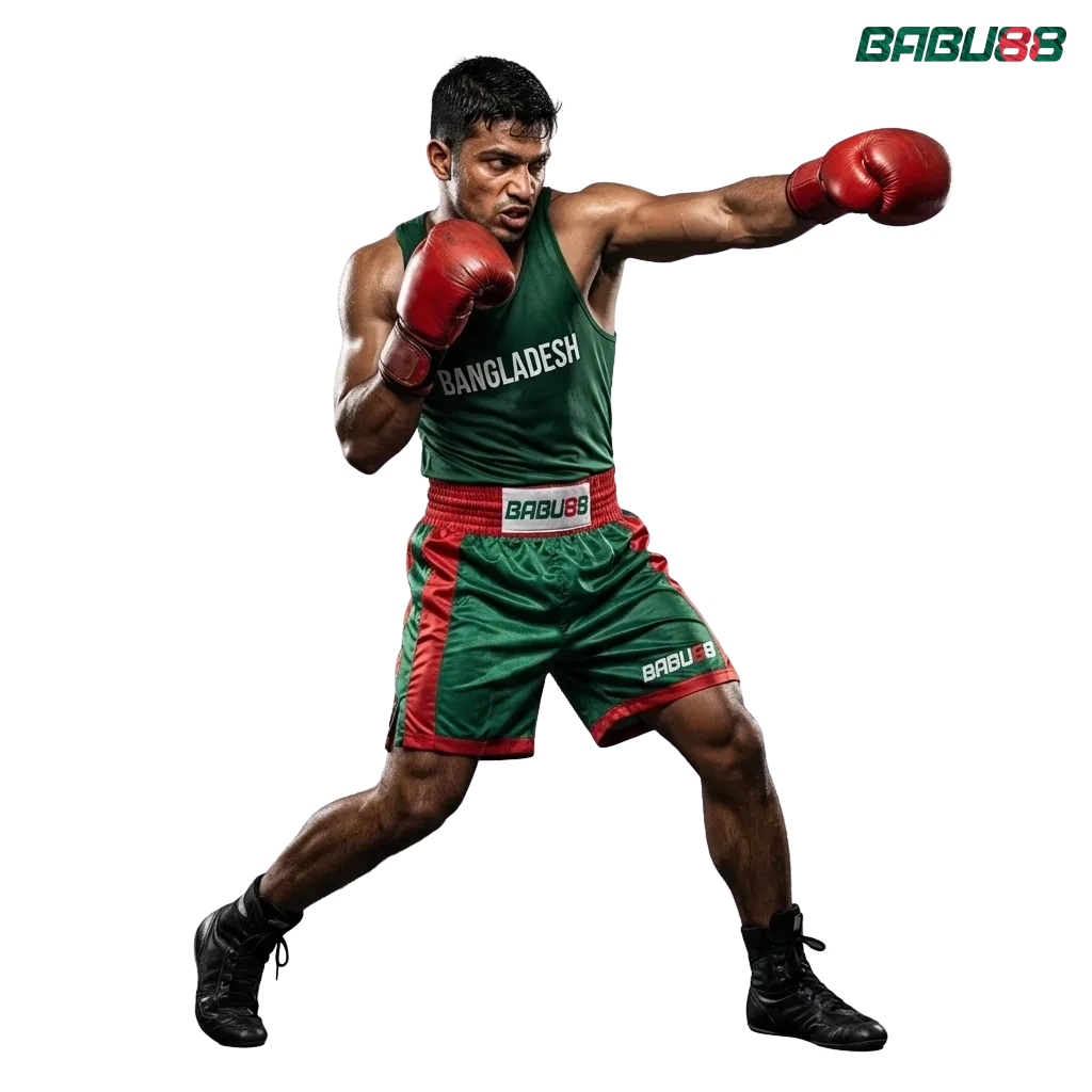 Babu88 Bangladesh sports betting platform showing cricket, football, casino games, and mobile app with BDT bonus offer