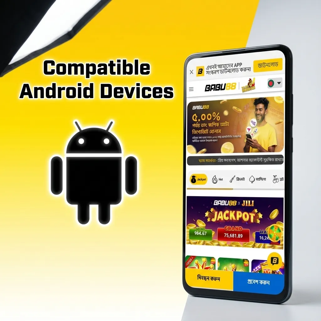 List of compatible Android smartphone models including Samsung, OnePlus, Xiaomi, Realme, Vivo, Oppo, Google Pixel, and Motorola devices