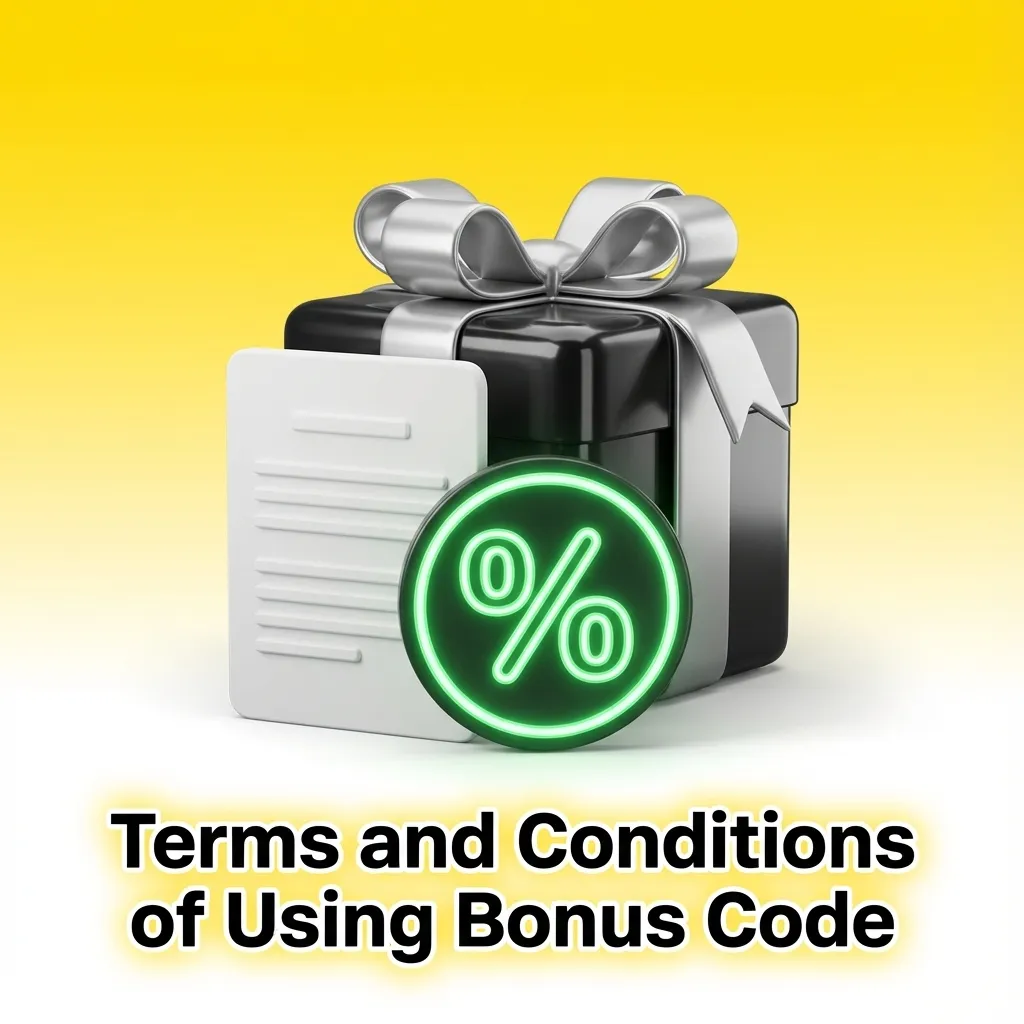 Terms and conditions document detailing bonus code requirements, wagering rules, and withdrawal restrictions for deposits.