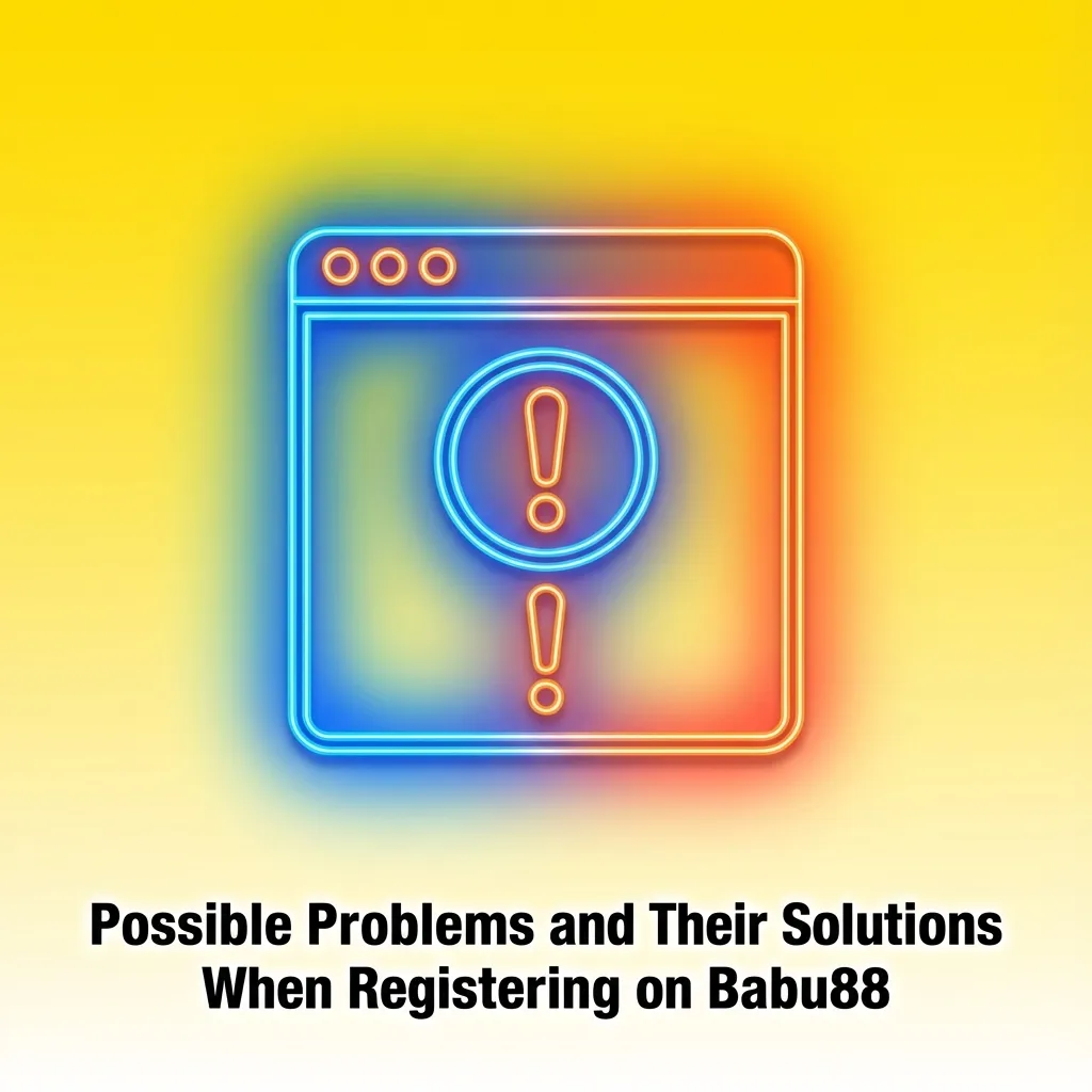 Table showing common Babu88 registration problems like SMS codes, email links, and error messages with step-by-step solutions