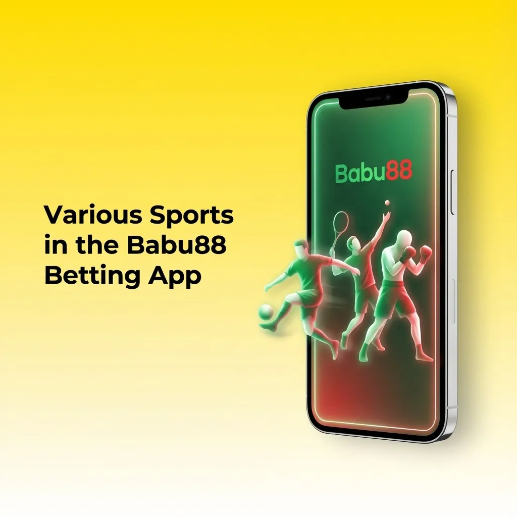 Babu88 betting app interface showing multiple sports options including cricket, football, tennis, and eSports markets
